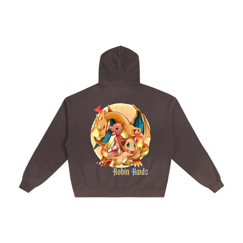 Hand-Frayed Sunfade Zip Hoodie
