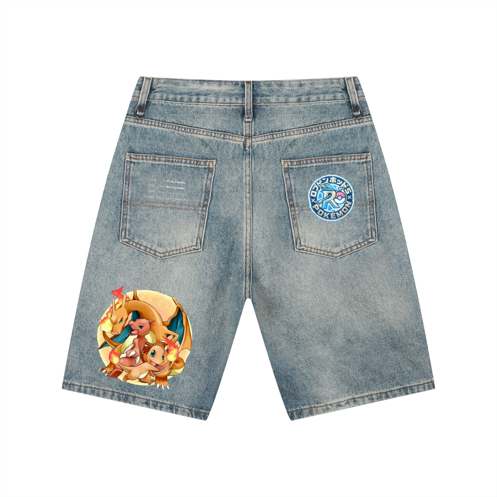Men's Vintage Wash Denim Shorts