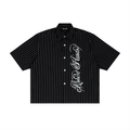 Unisex Striped Boxy Button-Up Shirt