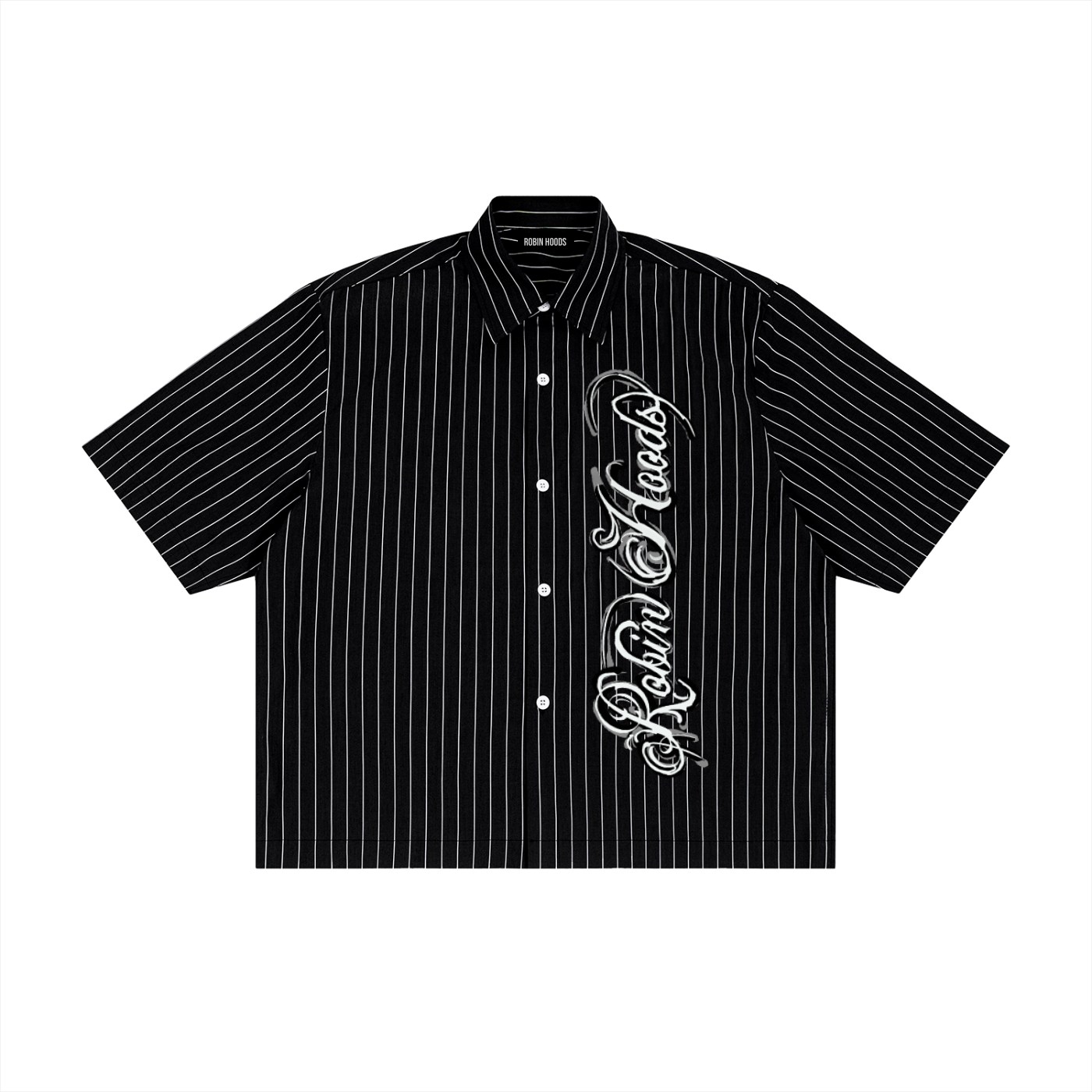 Unisex Striped Boxy Button-Up Shirt