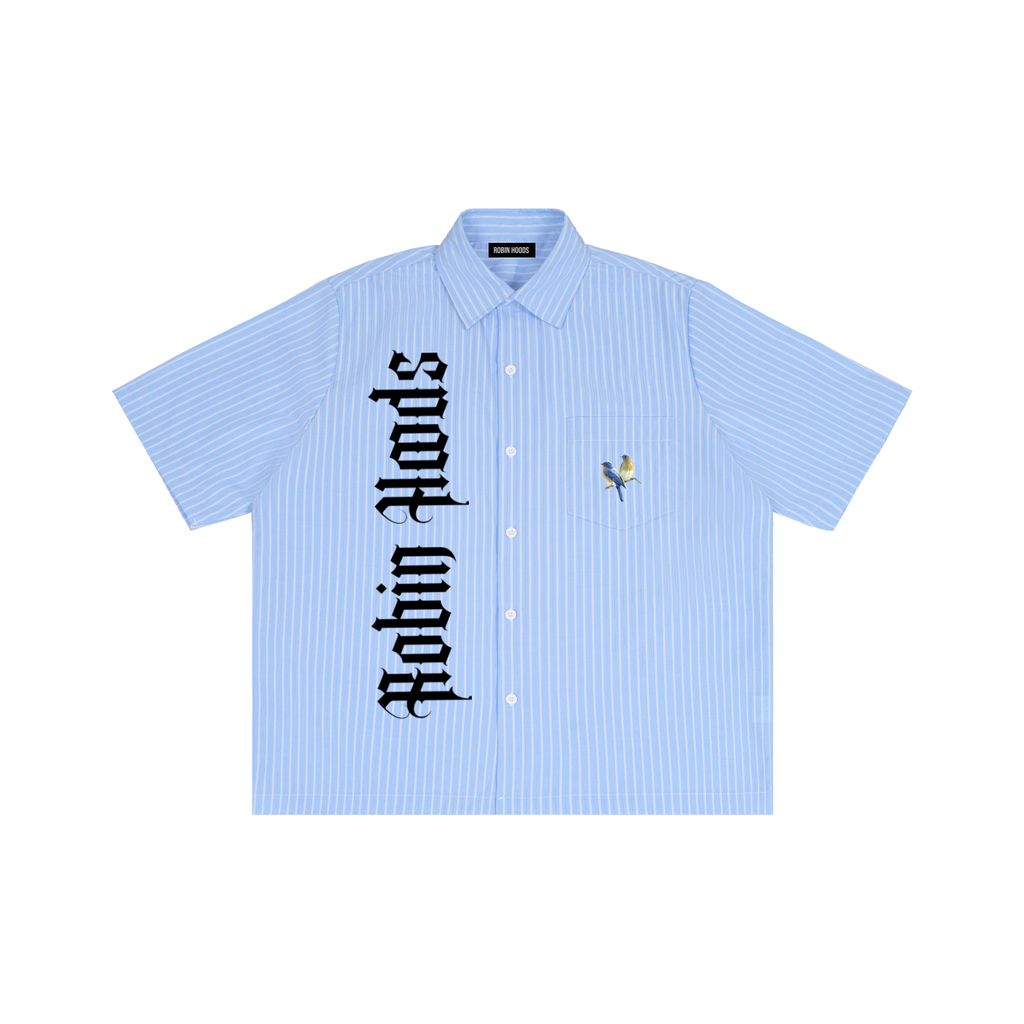 Striped Boxy Short Sleeve Shirt