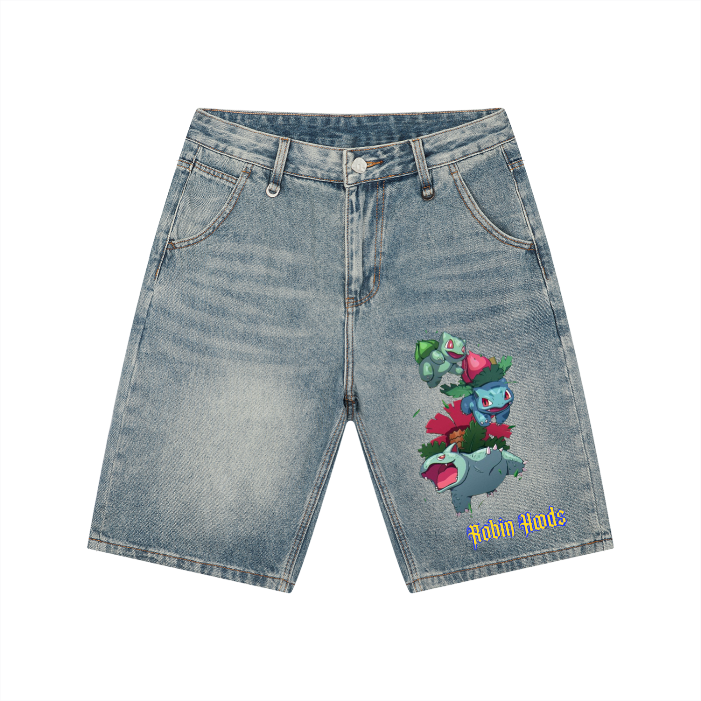 Men's Vintage Wash Denim Shorts