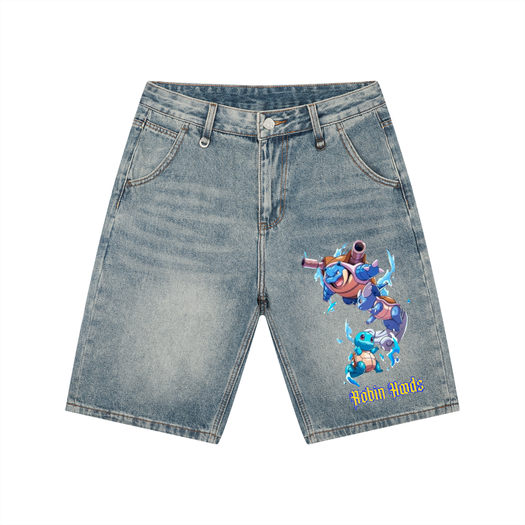 Men's Vintage Wash Denim Shorts