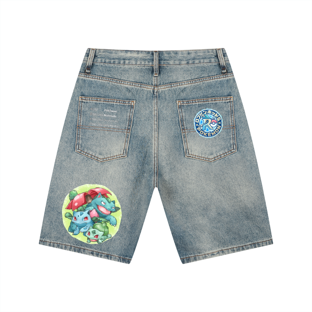 Men's Vintage Wash Denim Shorts