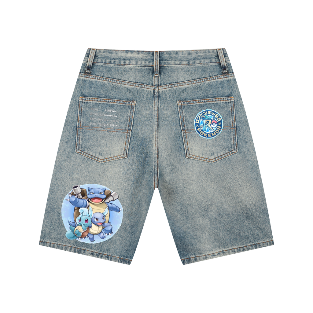 Men's Vintage Wash Denim Shorts
