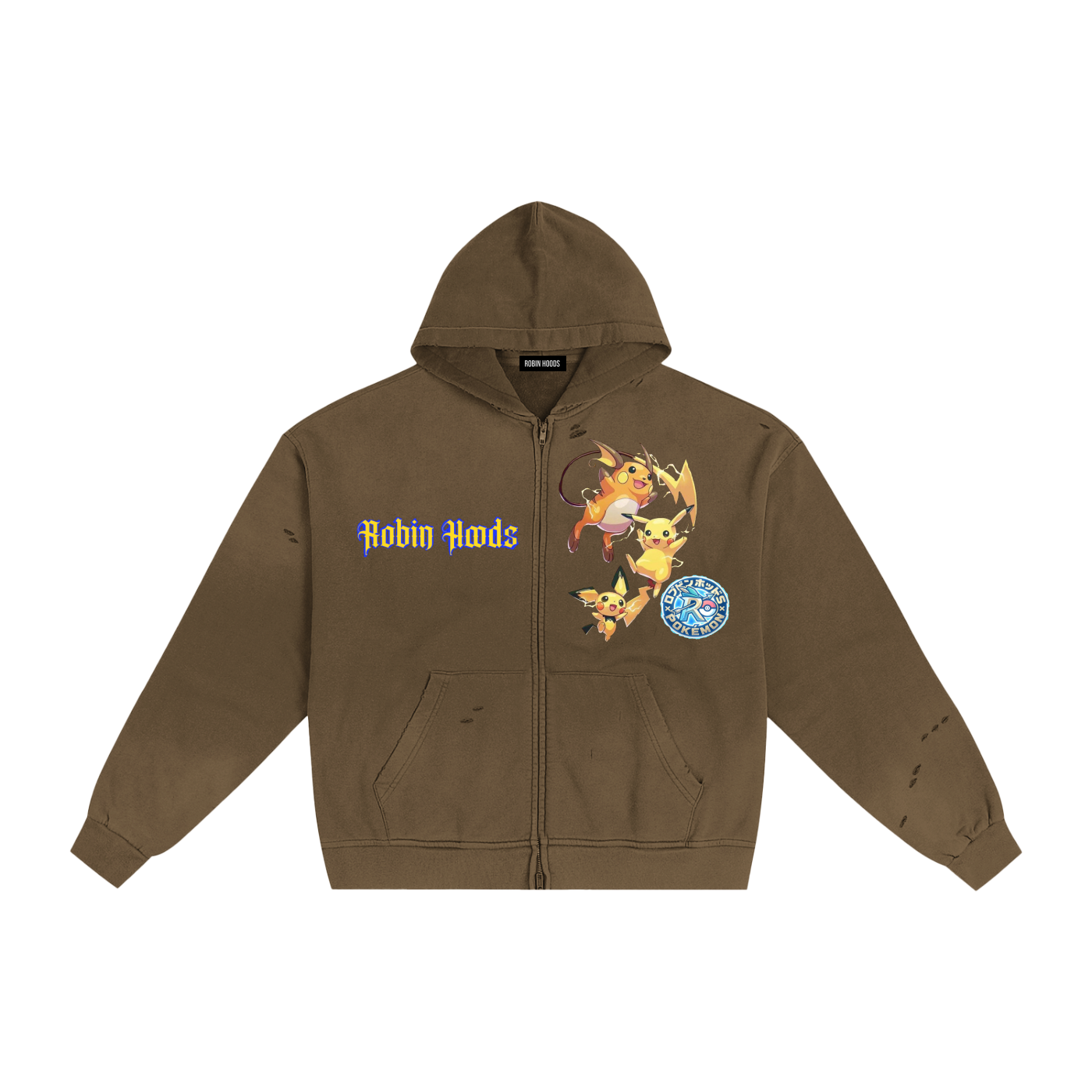 Hand-Frayed Sunfade Zip Hoodie