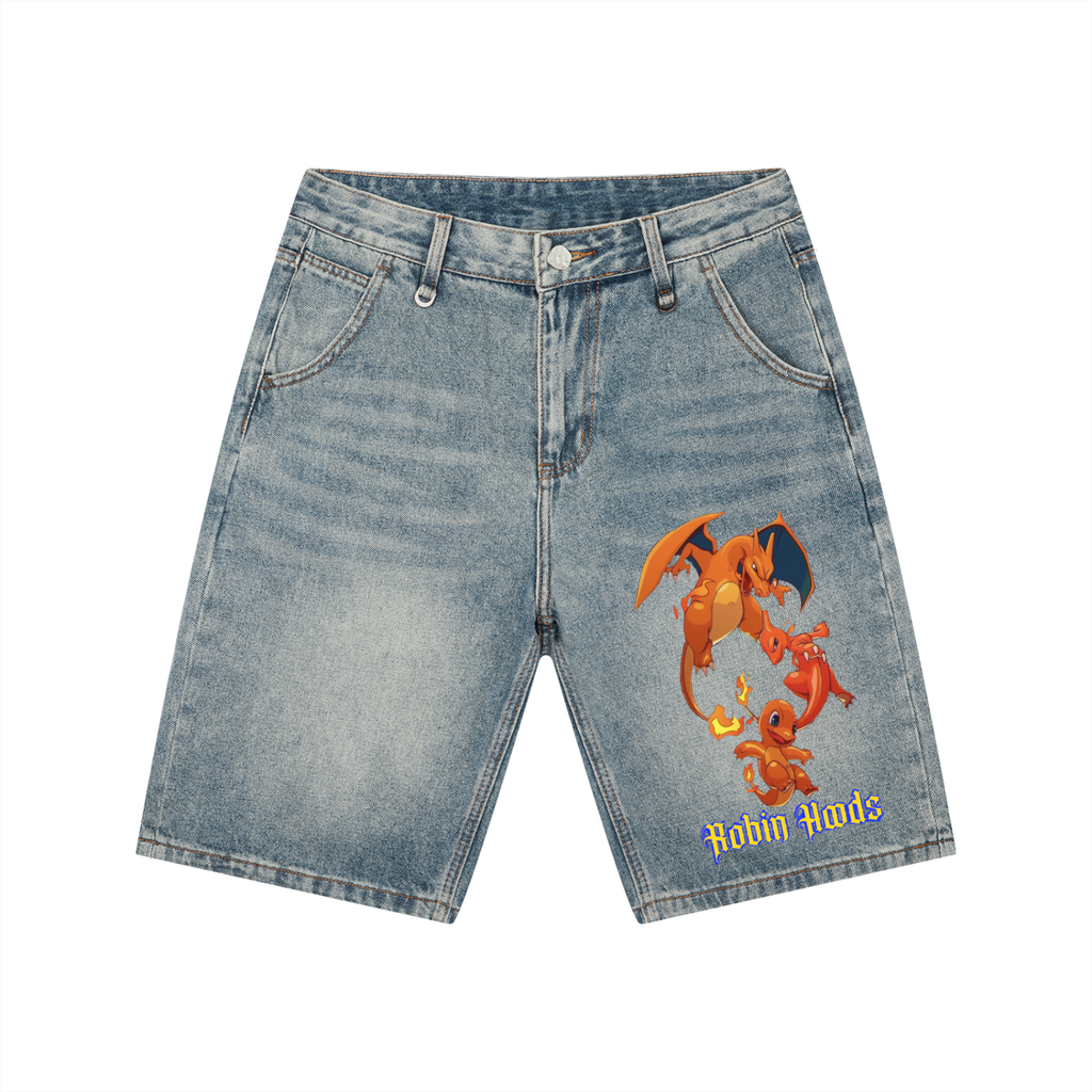 Men's Vintage Wash Denim Shorts